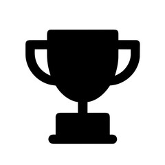 Trophy Achievement Win Icon, Isolated Vector Graphic Illustration