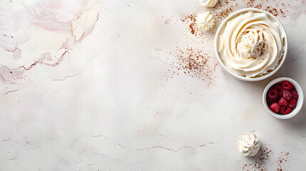 Delicious desert background, pastry, cupcake, icecream wallpaper and background for text and presentations - obrazy, fototapety, plakaty