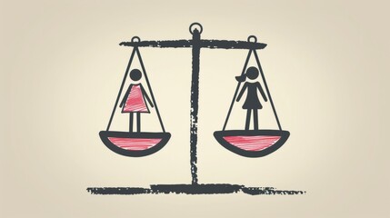 A cartoon illustration of a scale with one side labeled parental responsibilities and the other side labeled personal needs. The scale is tipping to one side symbolizing the