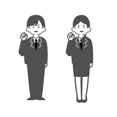 ガッツポーズを取る会社員