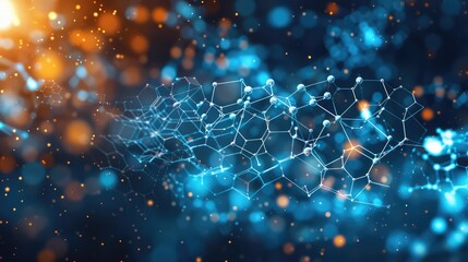 Fototapeta premium Molecular structure science and technology concept