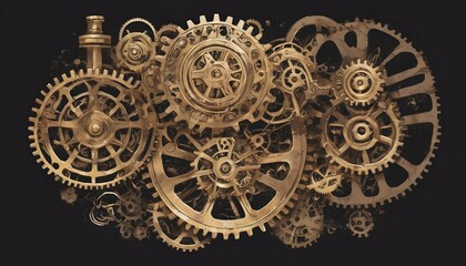 Whimsical Steampunk Mechanism Intricate Gears A Upscaled 4