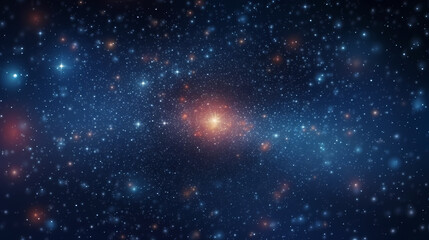 Obraz premium Space scene with stars in the Milky Way galaxy