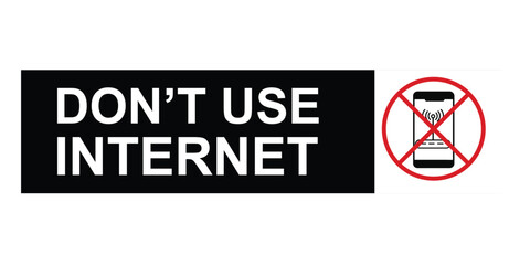 vector art set of free wifi stickers, don't use your cellphone, wifi area.