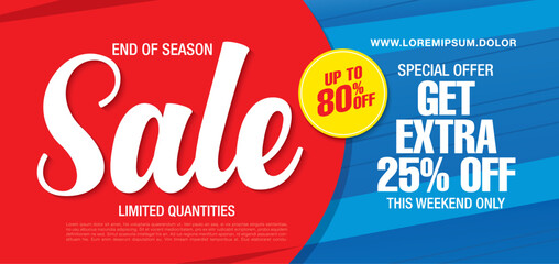 Fototapeta premium sale banner layout design vector illustration