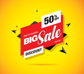 sale banner layout design vector illustration