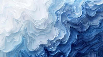 Obraz premium Panoramic wallpaper with abstract organic fluid lines background