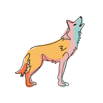 drawing illustration of a dog