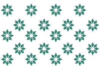 Vector minimal abstract white background with green floral paper tile pattern