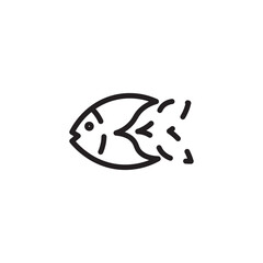 Fins Fish Animal Line Icon