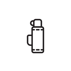 Hot Tea Thermos Line Icon