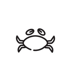 Crab Animal Sea Line Icon