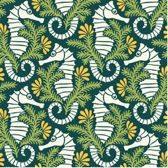 Hippocampus Designs in Fabric, Wallpaper and Textures