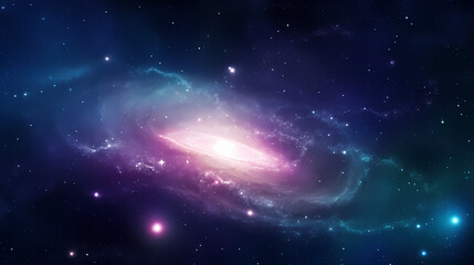 Fototapeta premium Stunning illustration of nebula sparkling in the night sky