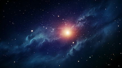 Obraz premium Stunning illustration of nebula sparkling in the night sky