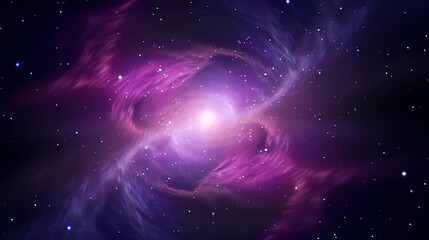 Fototapeta premium Stunning illustration of nebula sparkling in the night sky