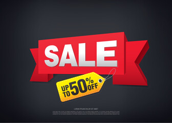 sale banner layout design vector illustration