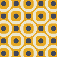 vintage seventies seamless pattern authentic design for digital and print media