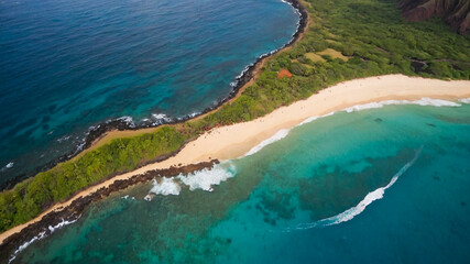 Fototapeta na wymiar Hawaii Coastline Aerial 