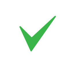 Green check mark vector icon. Green tick icon PNG. OK symbol - obrazy, fototapety, plakaty
