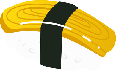 Sushi Illustration. Japanese food Illustration.