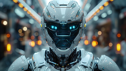 Modern robotics: Android model showcasing futuristic design concept.