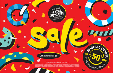 sale banner layout design vector illustration