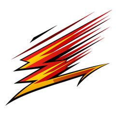 Background with Comic Orange and Black Lighting