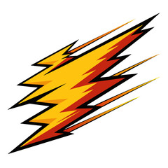 Background with Comic Orange and Black Lighting