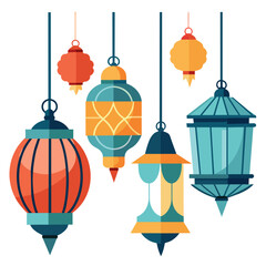 Traditional Lanterns Vector Illustration