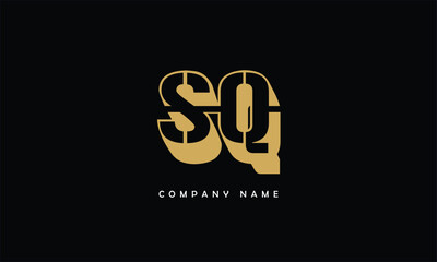 SQ, QS, S, Q Abstract Letters Logo Monogram