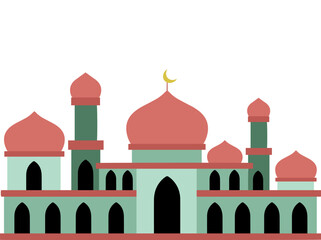 Mosque Ramadan Kareem Background Illustration