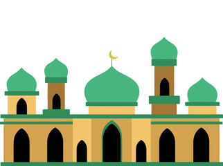 Mosque Ramadan Kareem Background Illustration