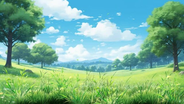 青空と草原のイメージ