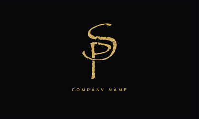 SP, PS, S, P Abstract Letters Logo Monogram