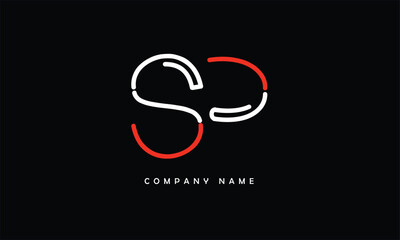 SP, PS, S, P Abstract Letters Logo Monogram