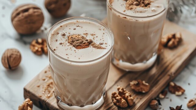 Different types of milk alternatives like walnut milk and vegan milk are available, which are