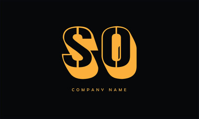 SO, OS, S, O Abstract Letters Logo Monogram