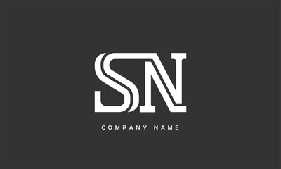 SN, NS, S, N Abstract Letters Logo Monogram