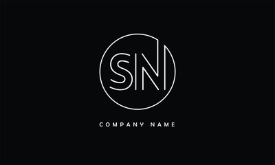 SN, NS, S, N Abstract Letters Logo Monogram