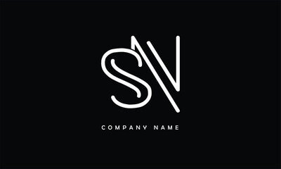 SN, NS, S, N Abstract Letters Logo Monogram