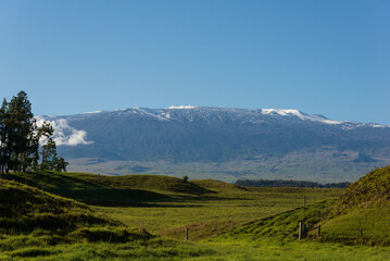 snowcapped mauna kea