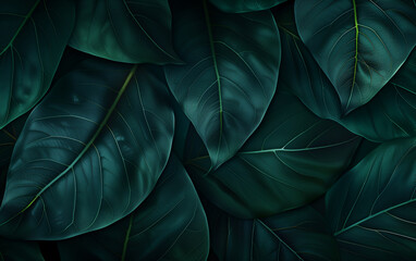 Close up of green leaves texture background. Natural background and wallpaper.