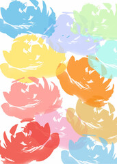 Fototapeta na wymiar Bright flowers abstract background