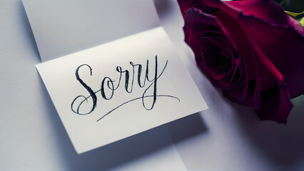 Sincere Apology: Words of Regret - obrazy, fototapety, plakaty