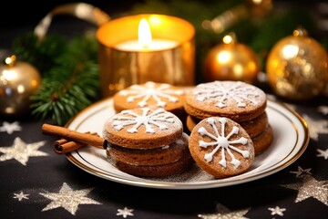 Obraz na płótnie Canvas Christmas treats cookies