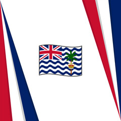 British Indian Ocean Territory Flag Abstract Background Design Template. British Indian Ocean Territory Independence Day Banner Social Media Post. Flag