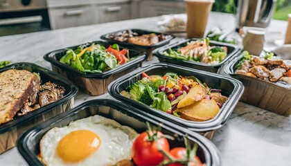 Sunlit Meal Prep: Healthy, Ready-to-Eat Meals in a Bright Kitchen