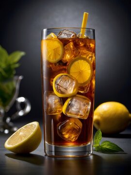 ice lemon tea professional photography illustration