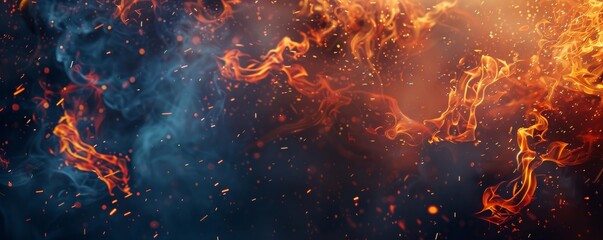 A fire with a lot of sparks and smoke